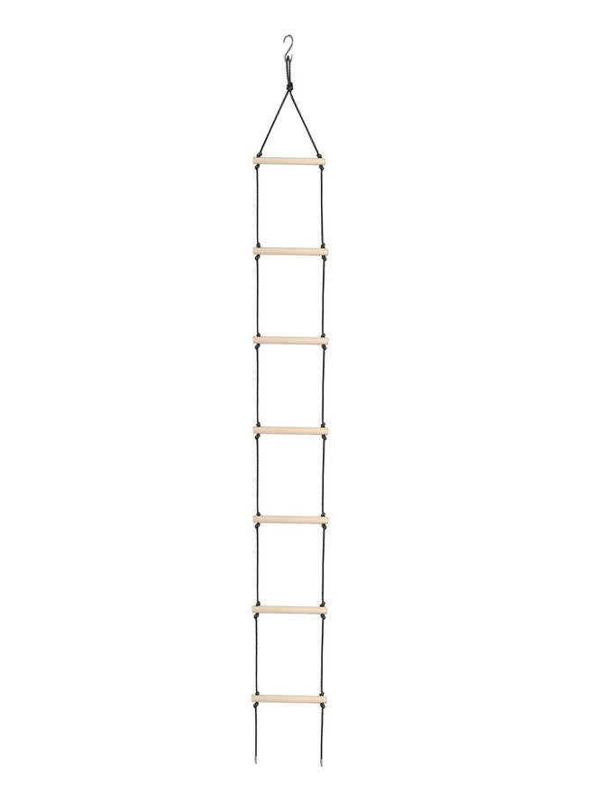 BOFFLE Rope Ladder| Climbing Stairs for Kids | Wooden Scales for Kids for Physical Activity | Indoor Outdoor Games for Kids 3 to 10 Years (Black) - Image 1